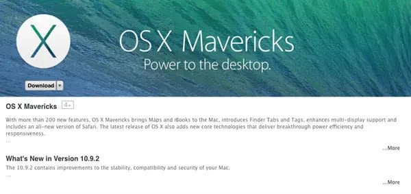 mac os x mavericks installer download