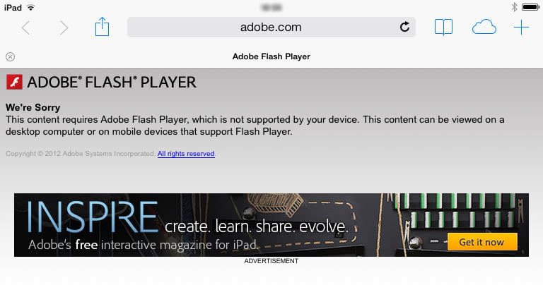 how to get adobe flash on ipad