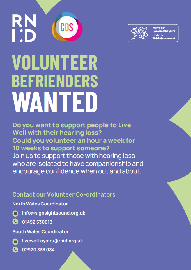 RNID: Volunteer Befrienders Wanted - penarthtowncouncil.gov.uk