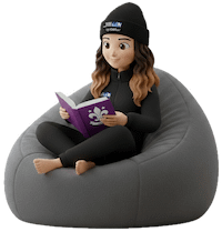 1a. laura beanbag reading scouting book