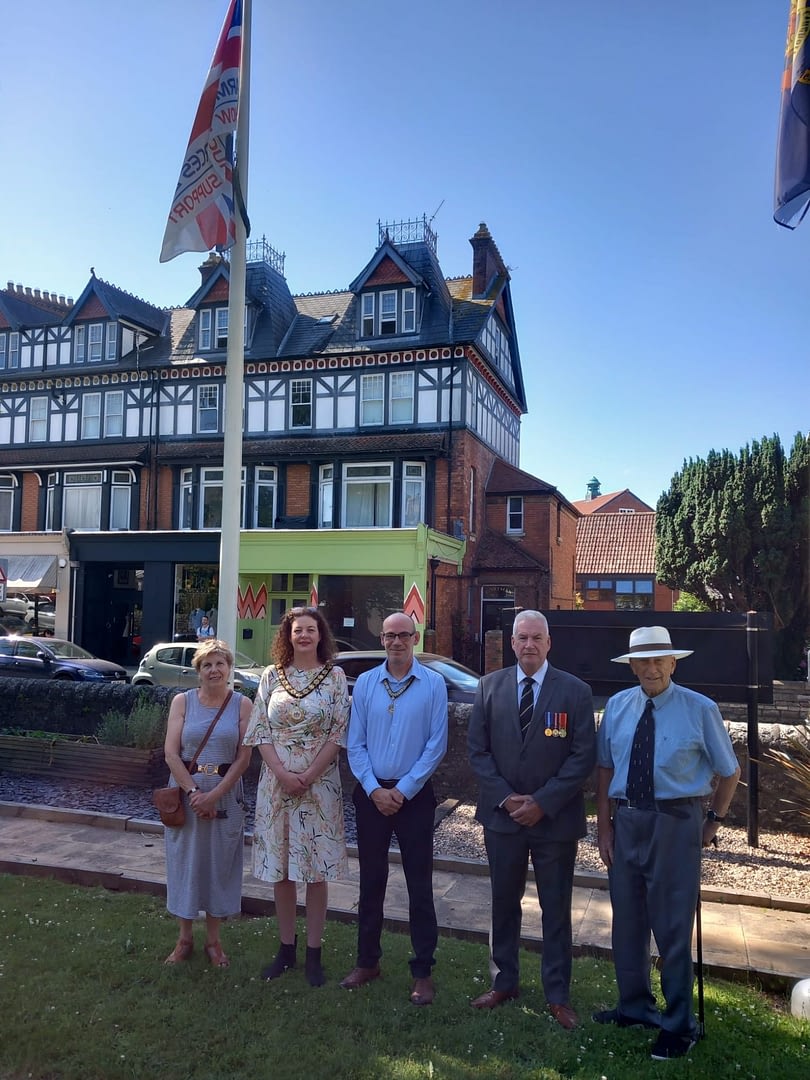 national armed forces day cllr l rochefort with councillors