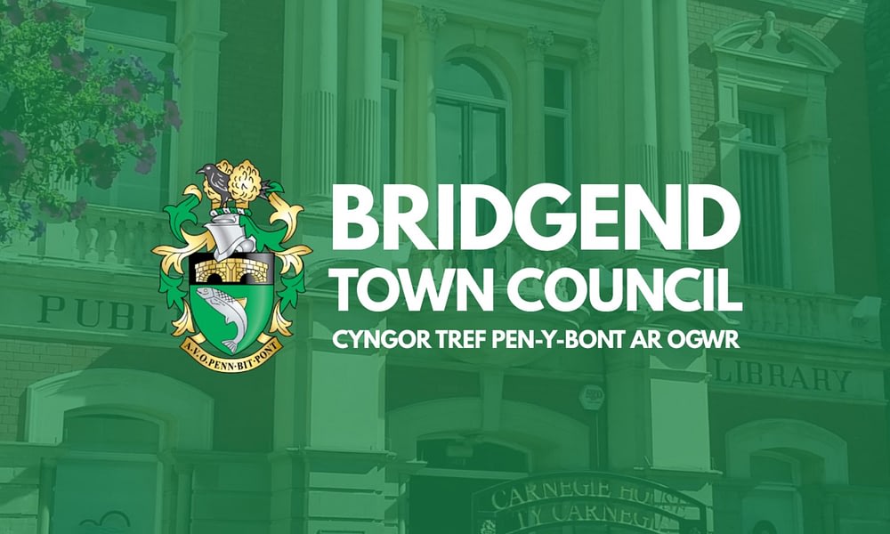 bridgend town council logo social green