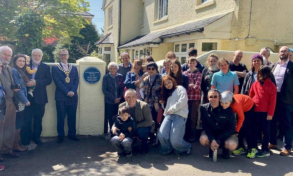 Dr Marshall Annear Blue Plaque unveiling on Ewenny Road Bridgend