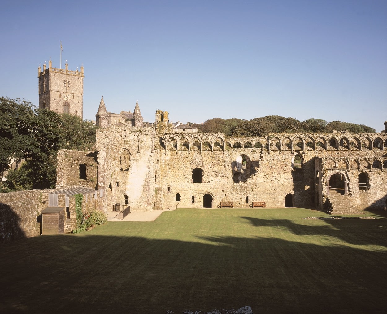 bishops palace st david's cathedral cathedrals religious sites historic sites