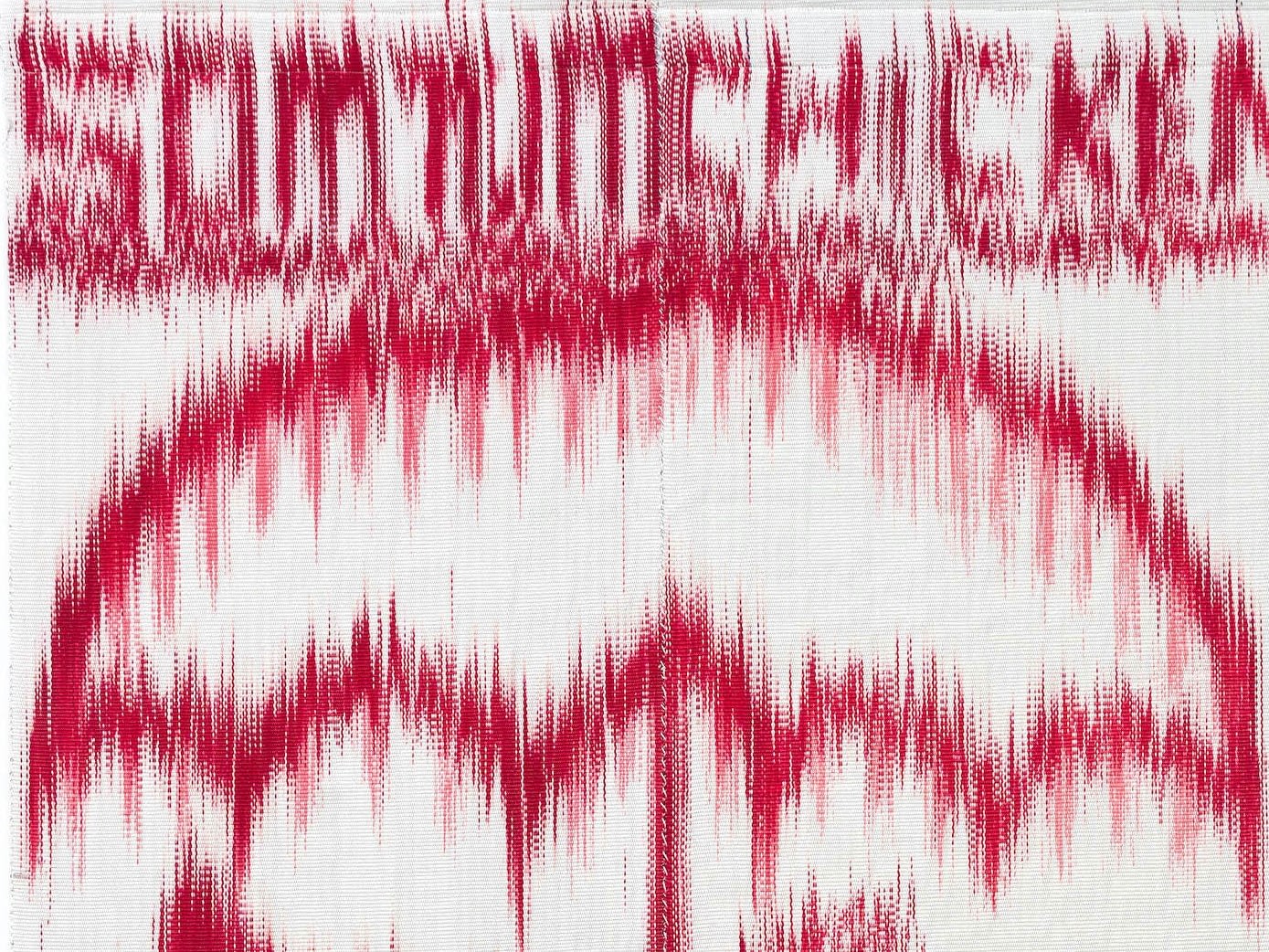 spicylunch(weymouthbeach)2020dyedwarphandwovencotton185x100cmcourtesyofpippyhouldsworthgalleryimagecreditmarkblowerx