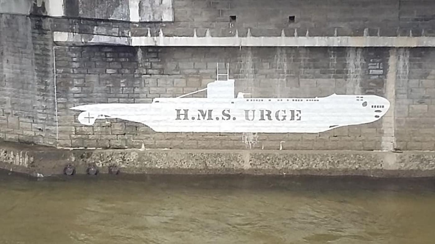 hms urge river mural close up