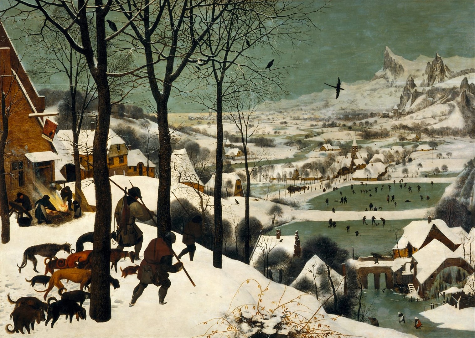 pieter bruegel the elder hunters in the snow (winter) google art project