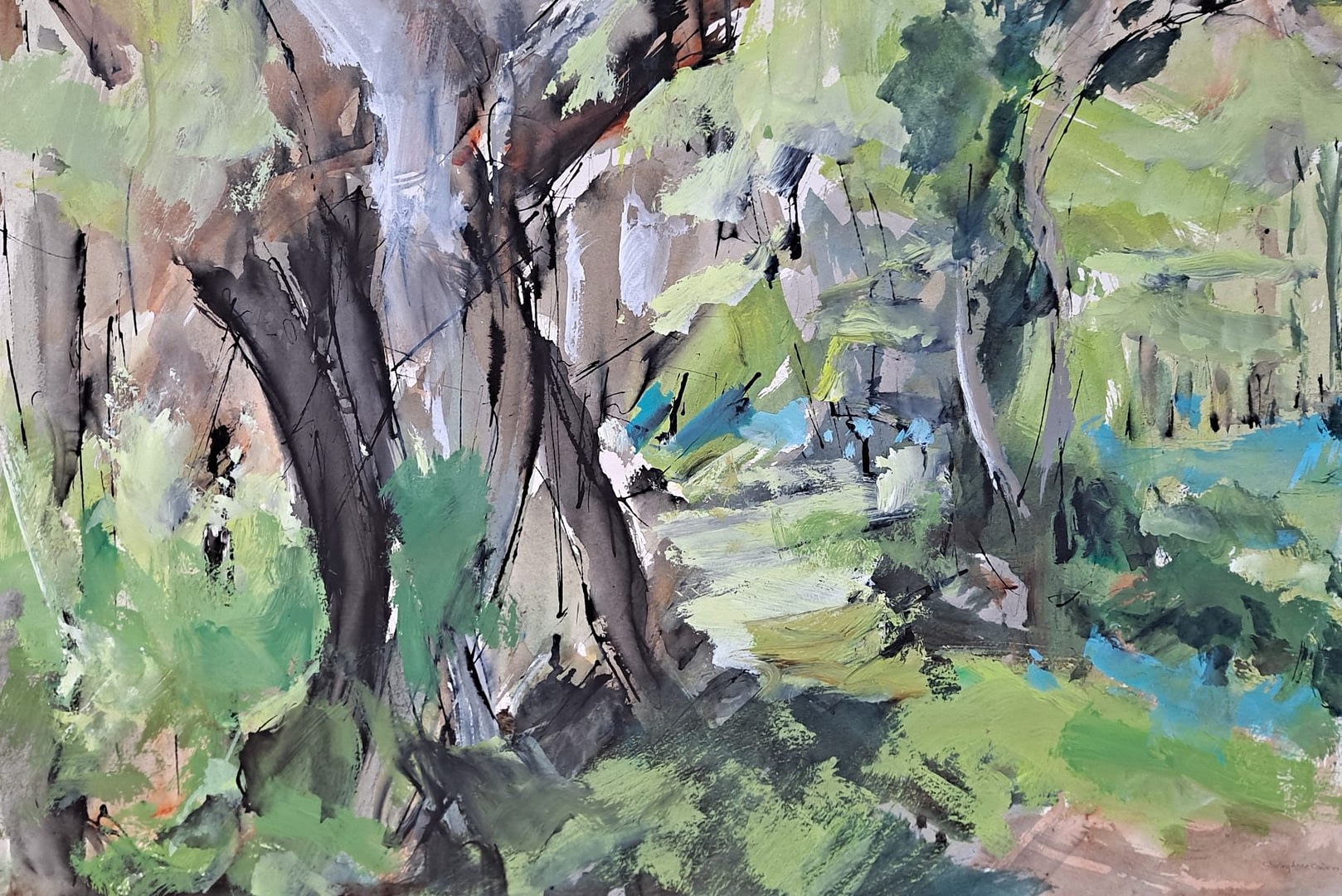 shirley anne owen yr hen goedwig 4 mixed media on watercolour paper 73 x 50cms