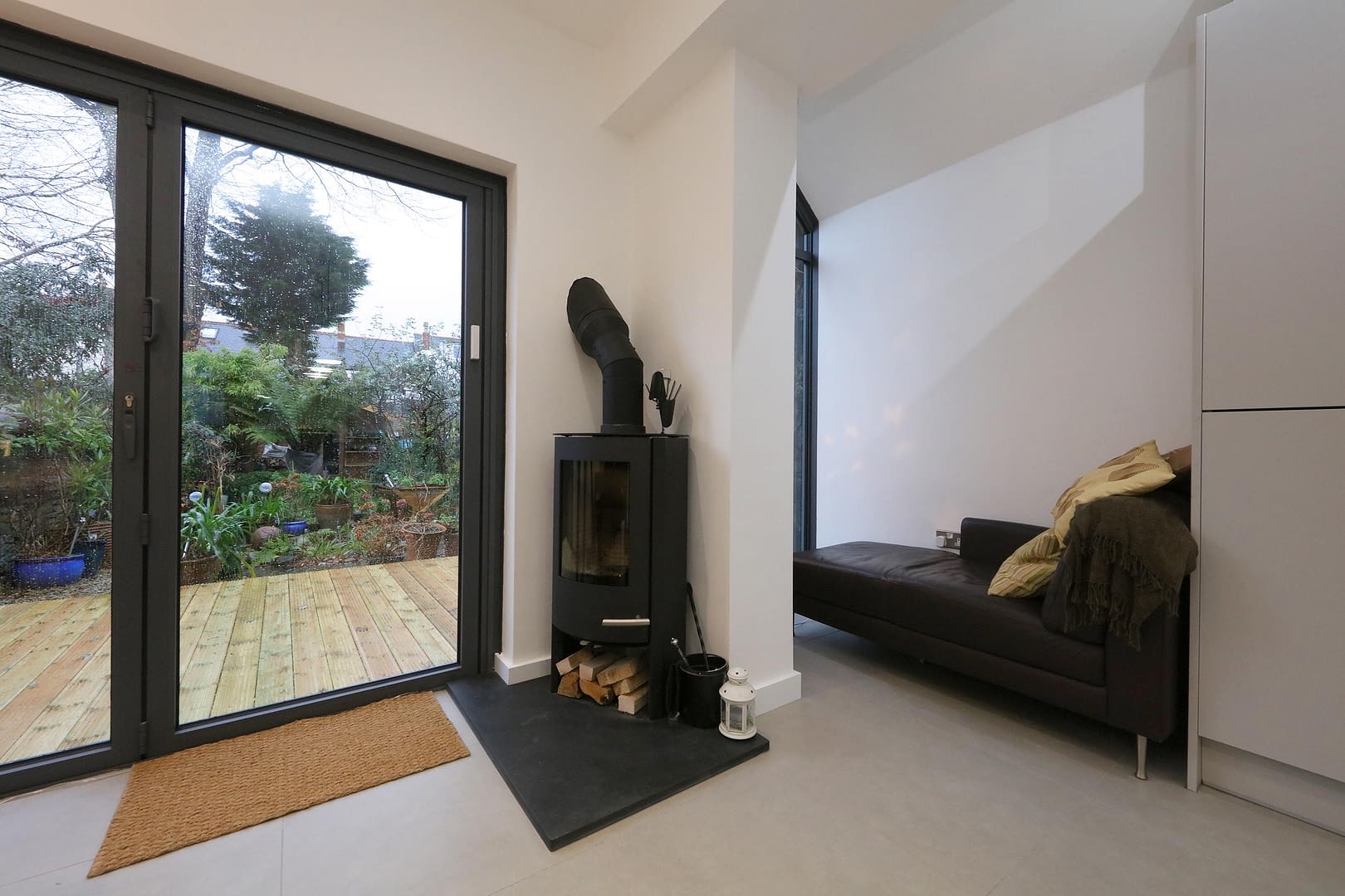 log burner and doors