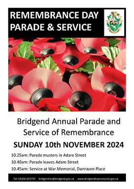Bridgend Remembrance Parades and Services 2024